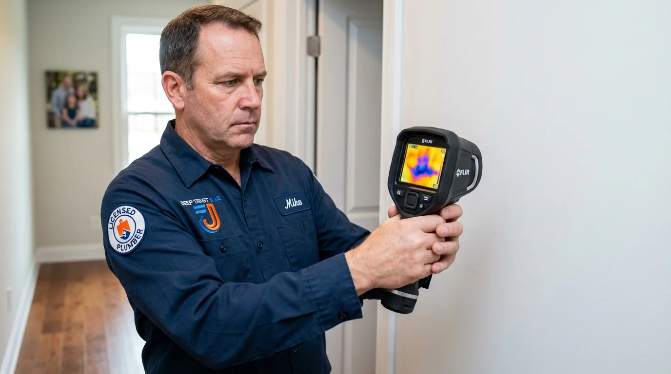 Thermal imaging leak detection by Johns Plumbing LLC in Ardmore